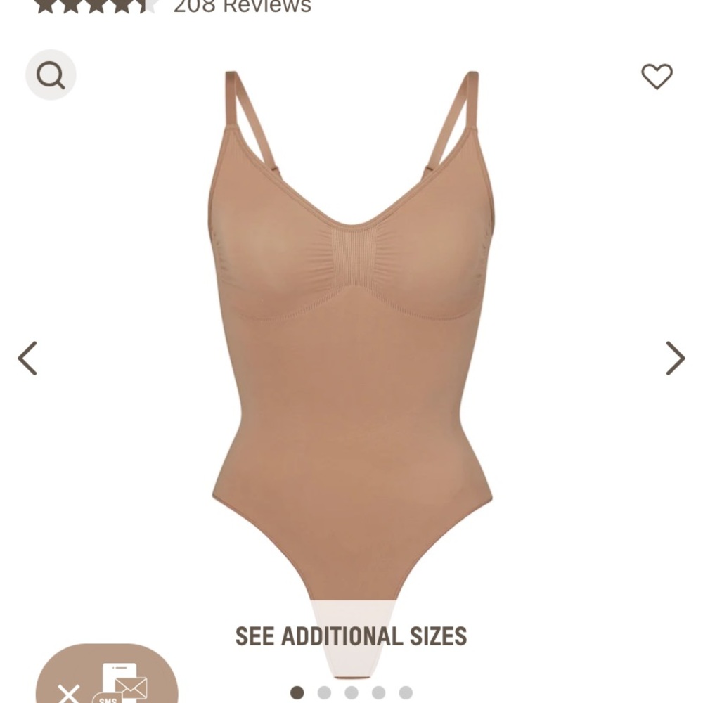 SKIMS NWOT Seamless Sculpt Thong Bodysuit - Sienna - Picture 4 of 4